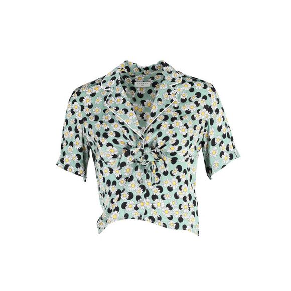 Sandro Paris Tops - Sandro Paris Printed Pyjama Shirt in Floral Print Viscose